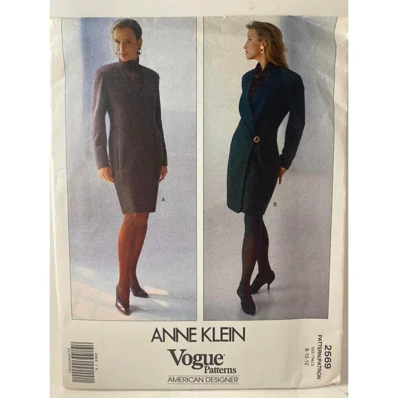 Anne Klein | Office | Anne Klein Vogue Patterns 2569 Womens Dress Sewing  Pattern 68 Semi Fitted Wr | Poshmark